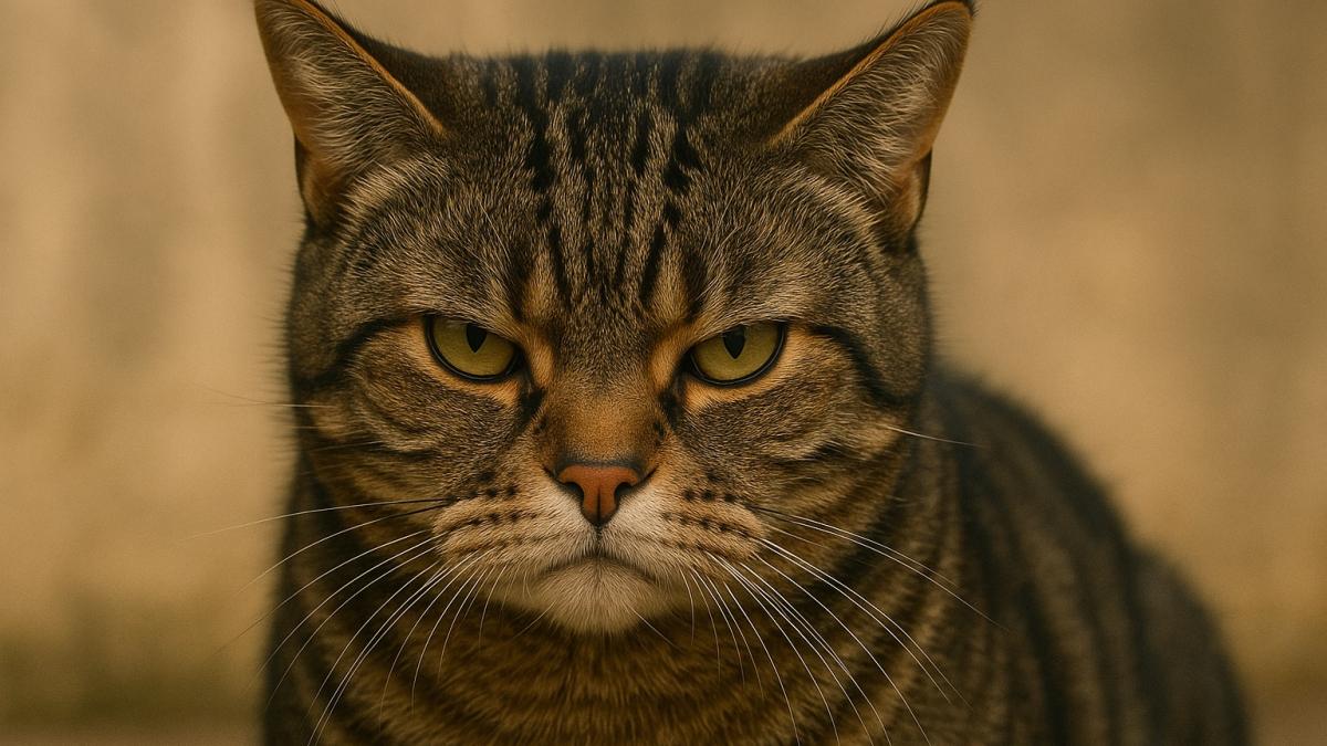 Недовольный кот