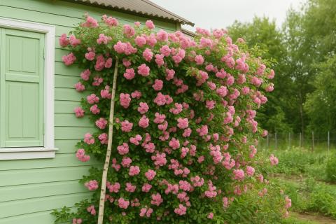 Зимой вьющиеся розы чаще ломаются от ветра, а не от морозов — садоводы