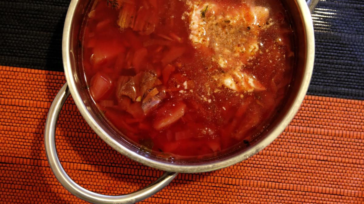 Red borscht, Rostov-on-Don, Russia Red borscht, Rostov-on-Don, Russia