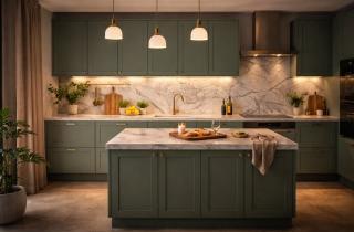 Многослойное освещение добавило кухне тепла и гибкости — Роуселл