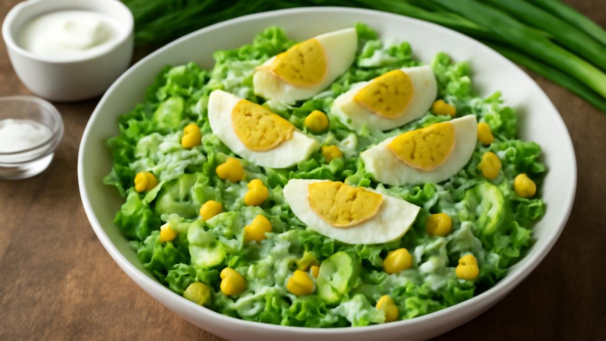 Салат с кукурузой и яйцом