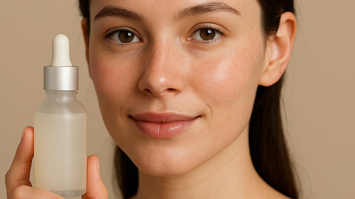 Девушка с ферментированной косметикой Девушка с ферментированной косметикой