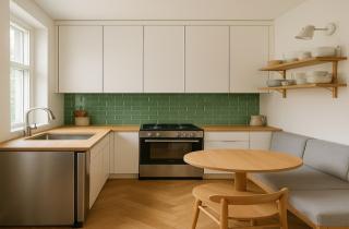 Светлые оттенки визуально расширяют маленькую кухню — дизайнеры