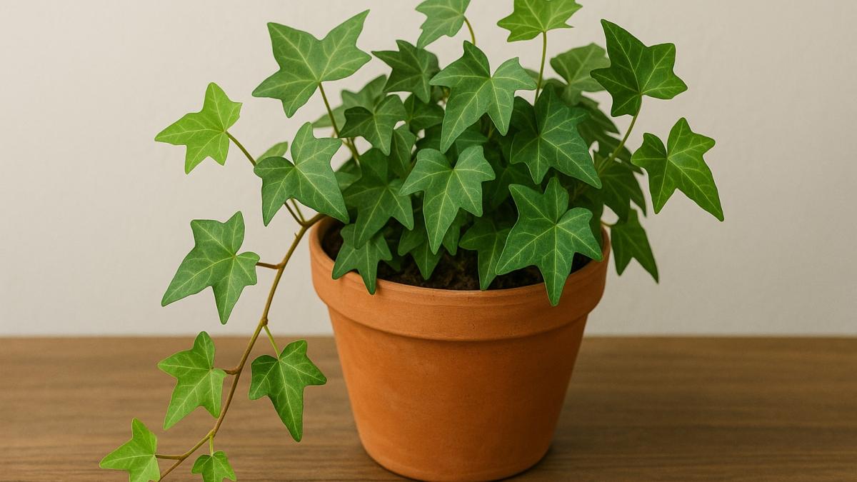 Английский плющ в горшке