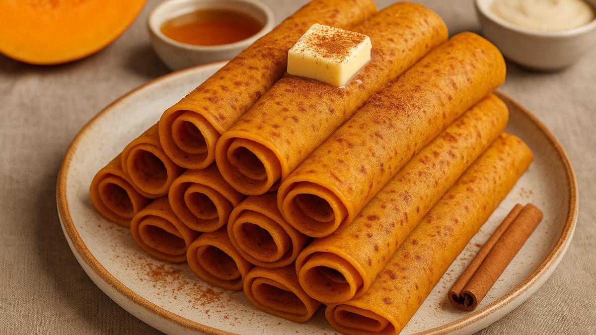 Блинчики с тыквой и корицей