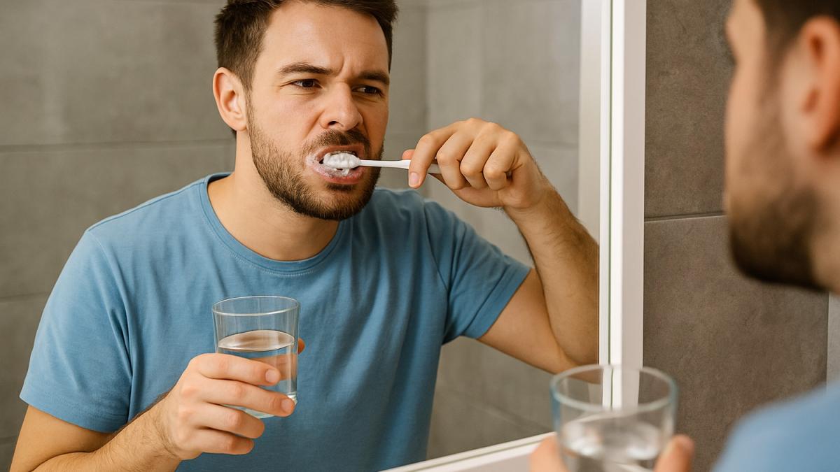 Полоскание после чистки зубов