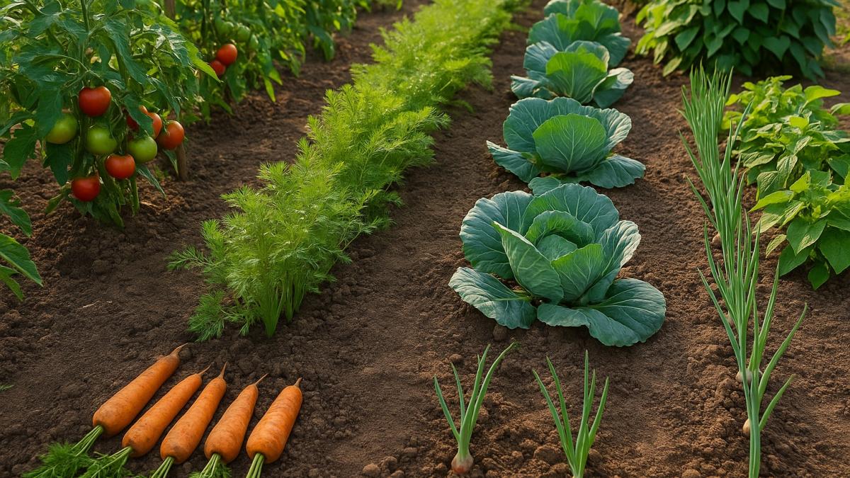 Овощи на грядках