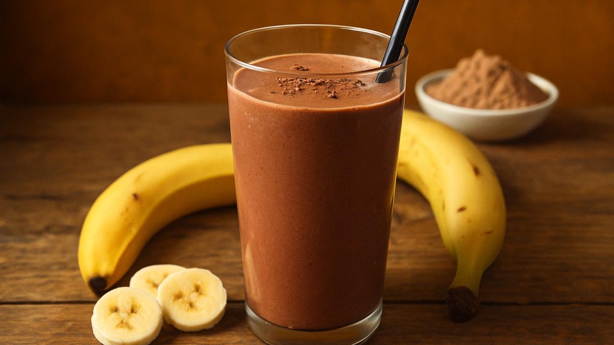 Протеиновый смузи с какао и бананом