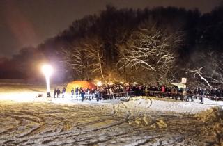 РИАН: Любители зимнего плавания искупались в Енисее при минус 30