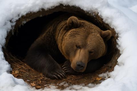 В ХМАО медведи не ушли в спячку из-за аномально теплой погоды — очевидцы