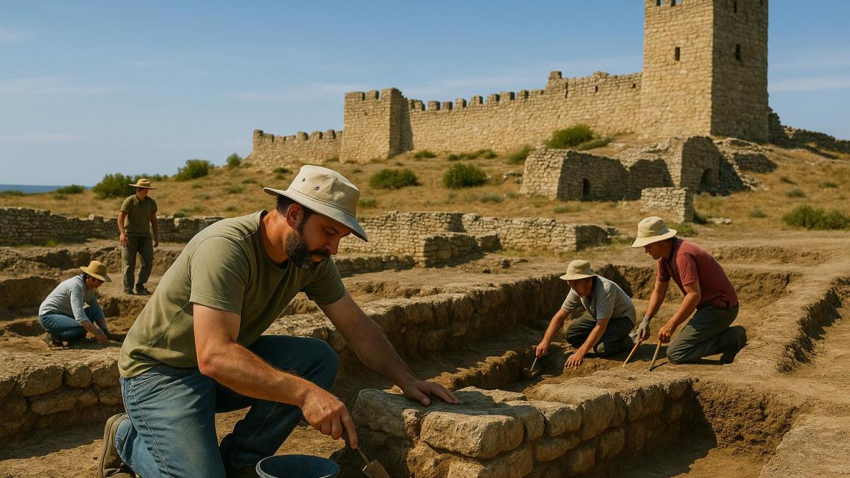 Раскопки древнеримской крепости в Крыму