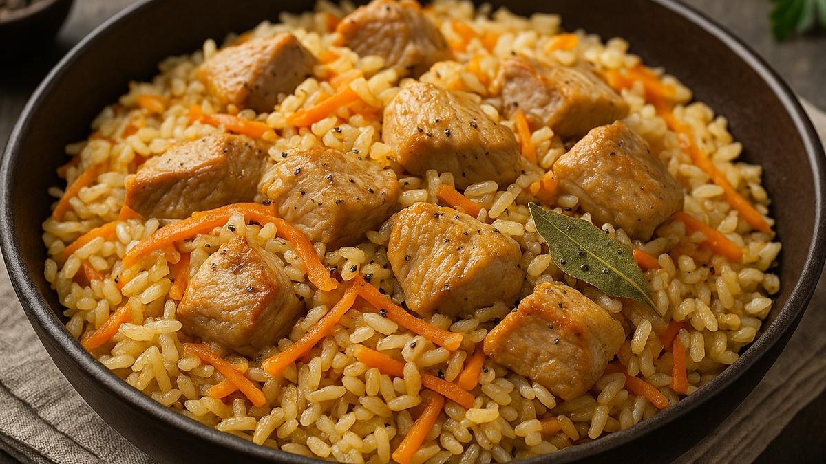 Северный плов с индейкой и морковью