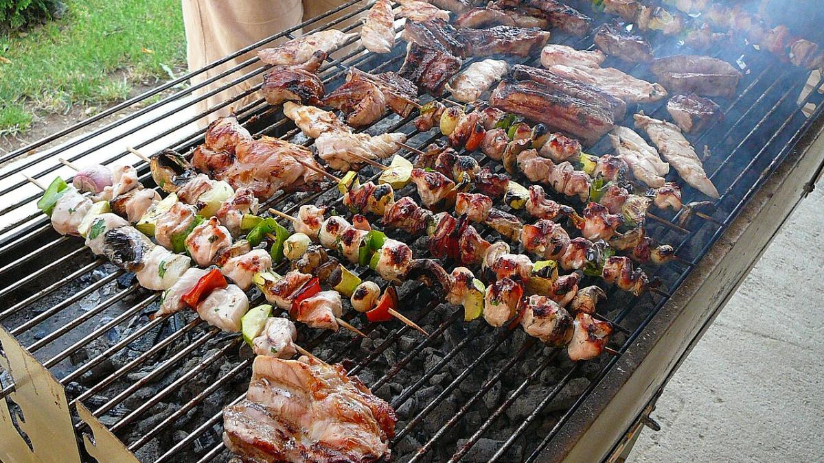Шашлык с овощами