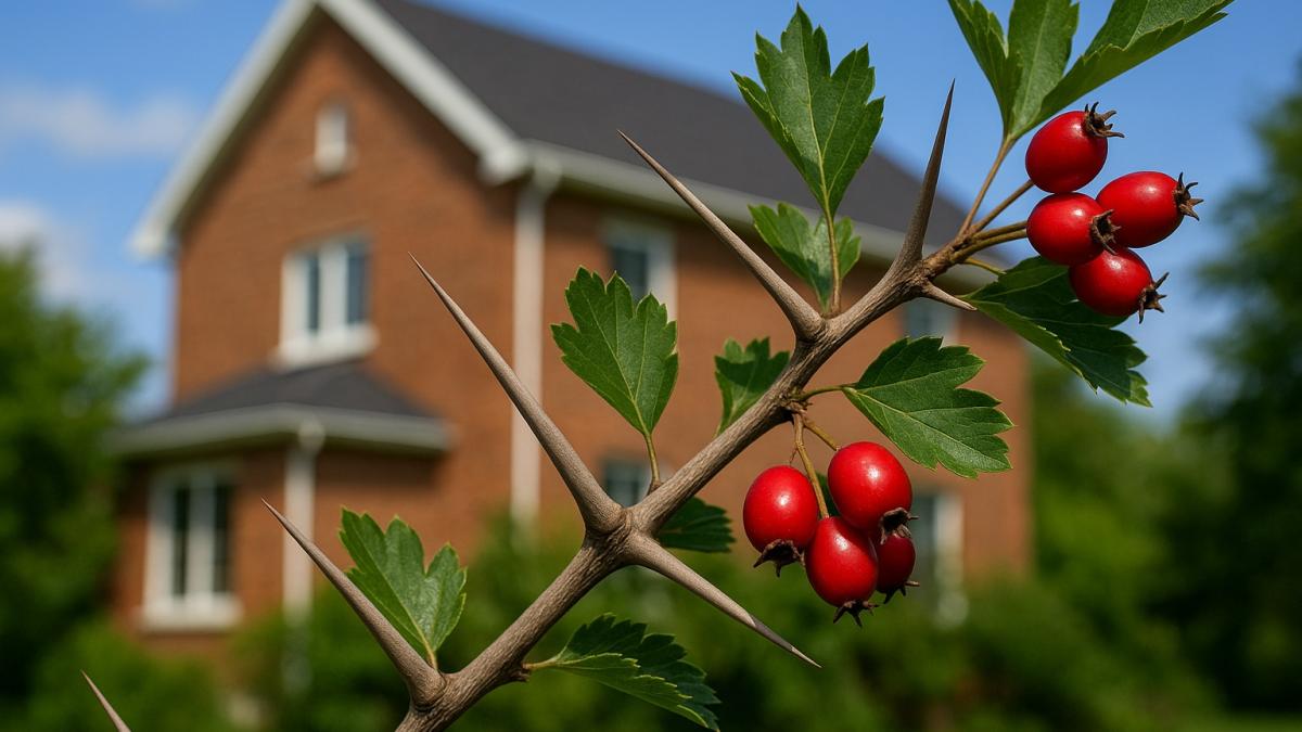 Боярышник рядом с домом Боярышник рядом с домом