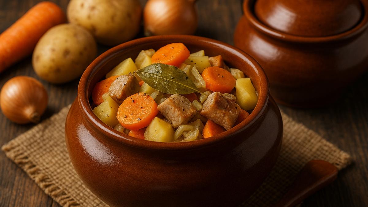 Жаркое из свинины в горшочках