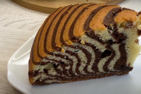Как приготовить пирог Зебра с какао