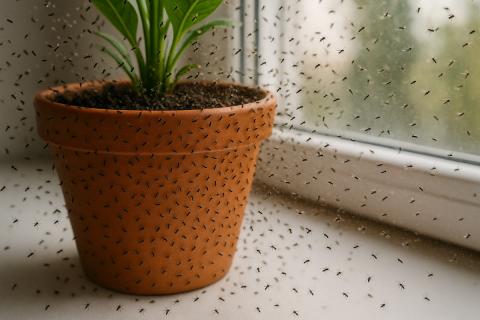 Грибные комарики могут ослабить растения — цветоводы