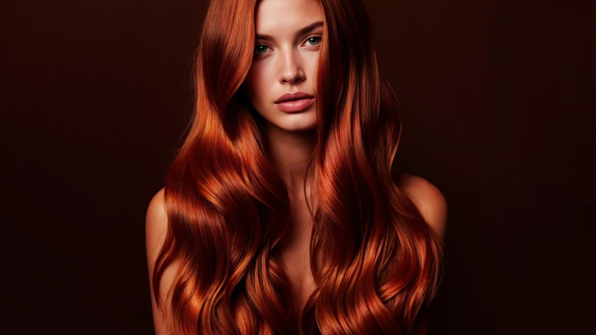 Прекрасная женщина с длинными рыжими волосами