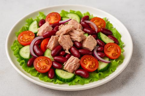 EatingWell опубликовал рецепт салата из фасоли каннеллини с овощами и сыром фета