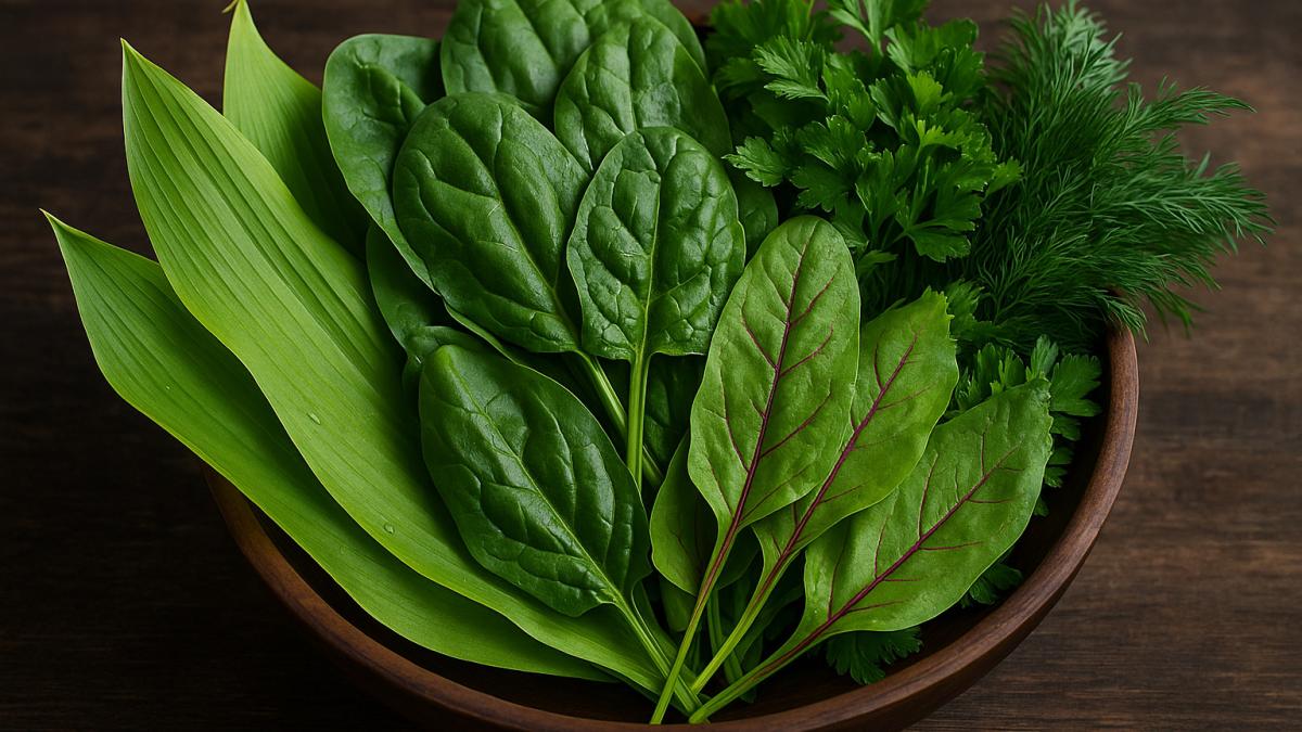 Ассорти зелени в миске