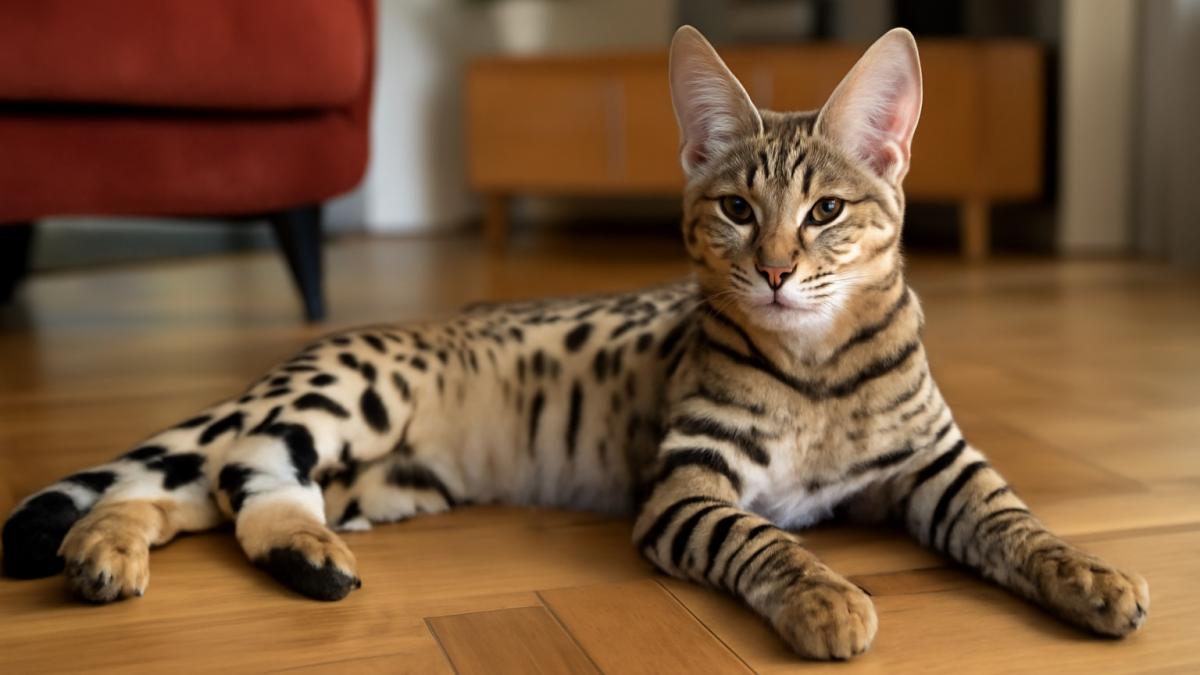 Кошка породы саванна
