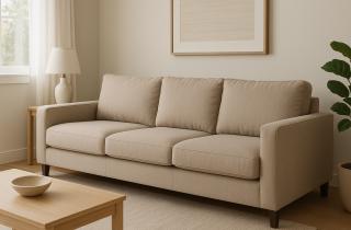 Обновила диван без чехла и ремонта — просто добавила немного фантазии: следов от когтей не осталось