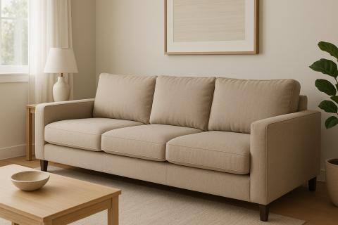 Обновила диван без чехла и ремонта — просто добавила немного фантазии: следов от когтей не осталось