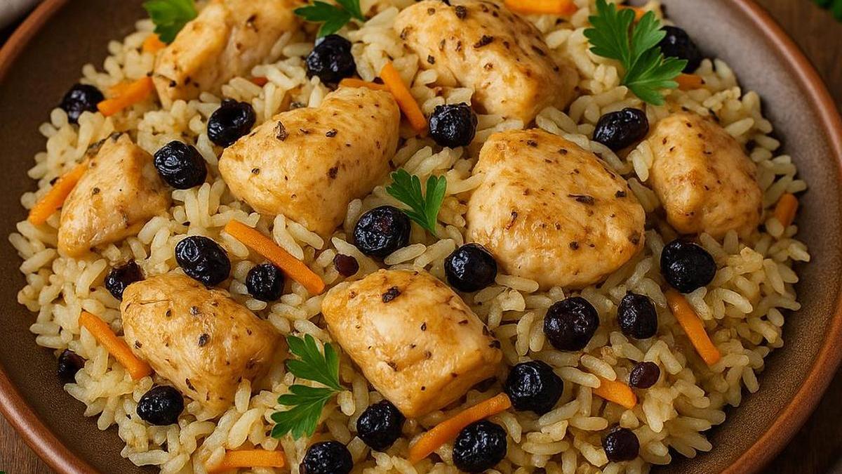 Плов с курицей и сушёными ягодами Плов с курицей и сушёными ягодами