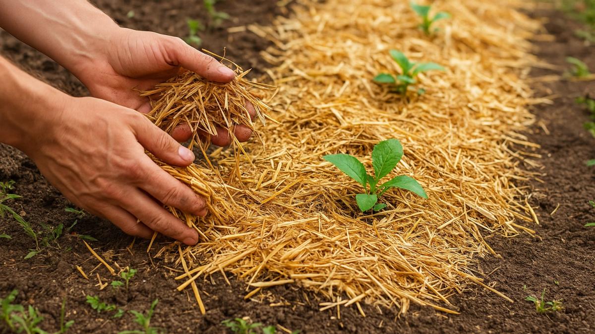 Мульчирование грядок