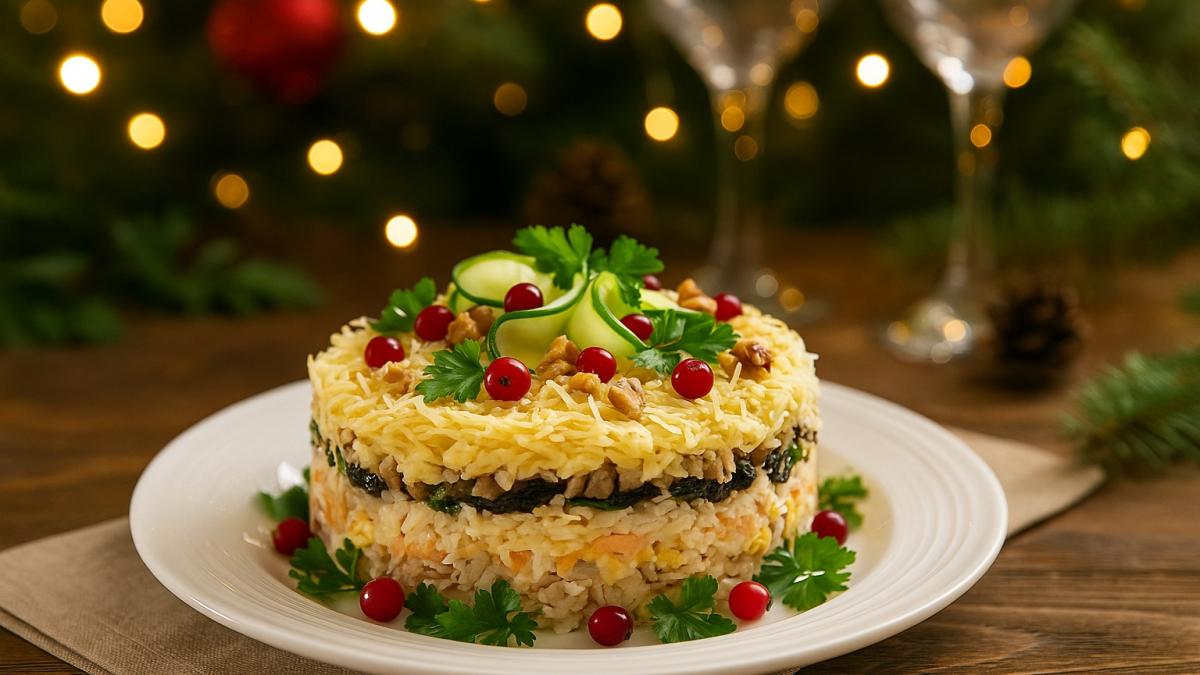 Новогодний салат Скандинавская сказка