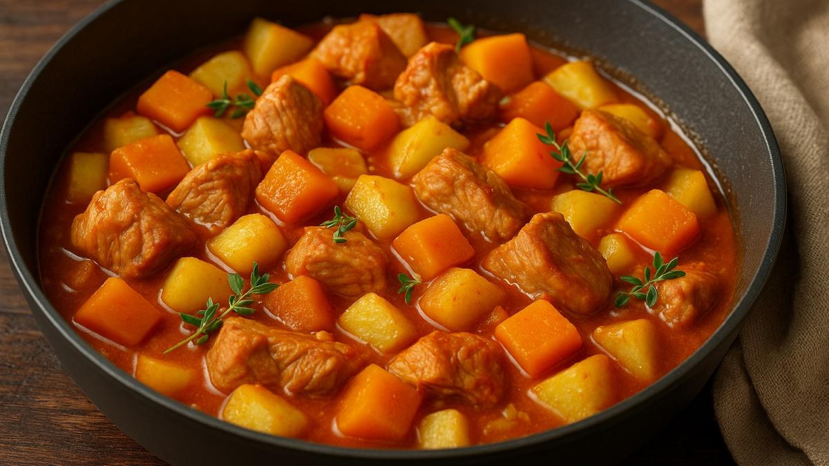 Гуляш с тыквой и индейкой