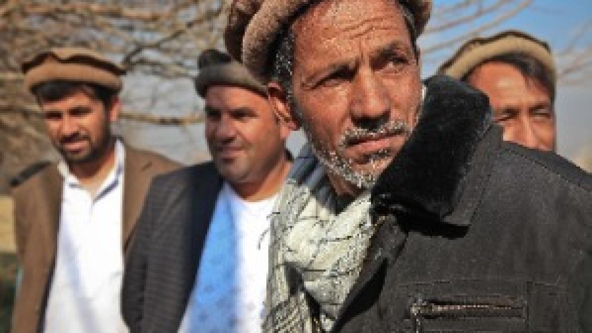 Group of Afghanese men wearing pakol Group of Afghanese men wearing pakol