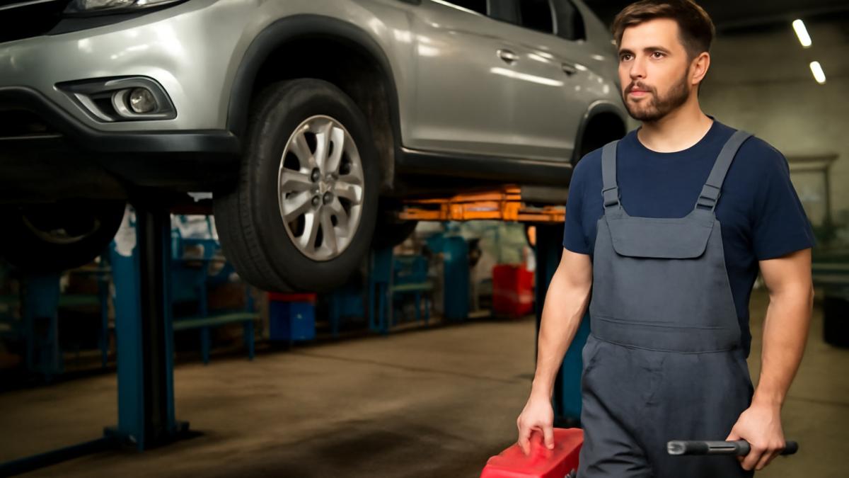 Механик с инструментами Механик с инструментами