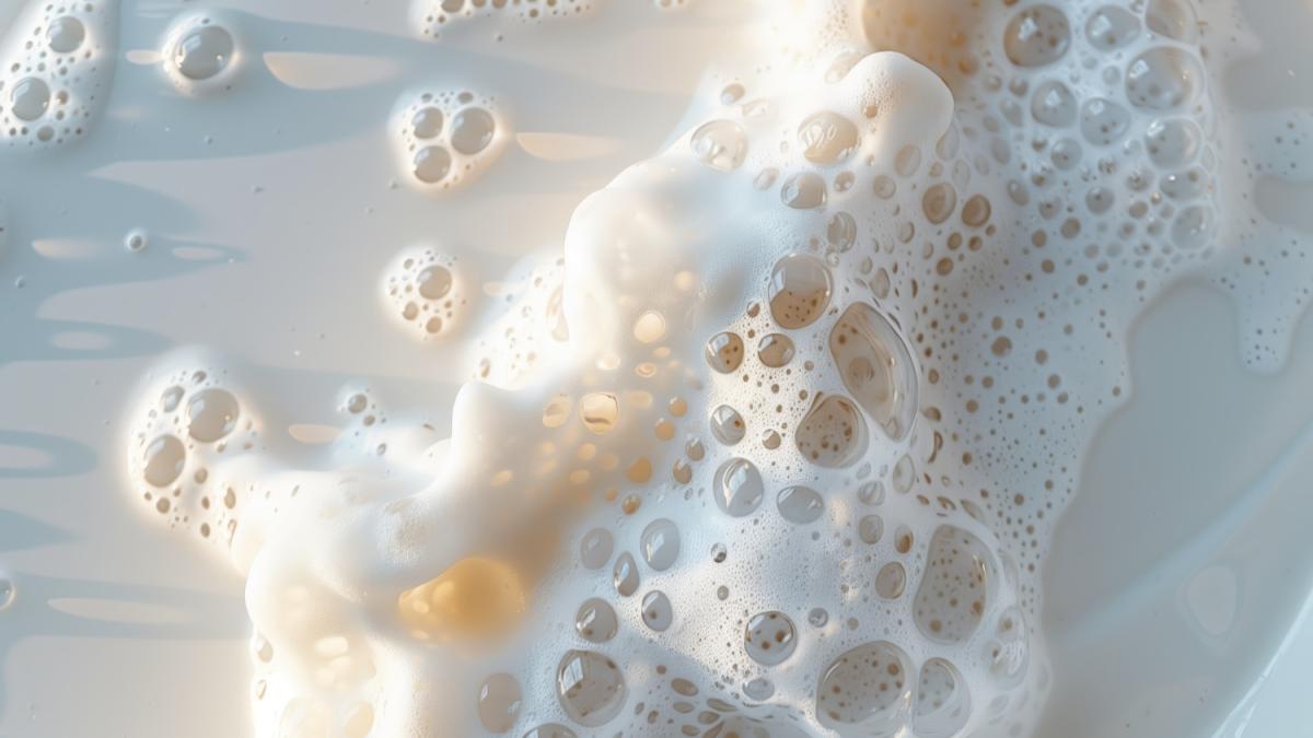 Белый пенный фон