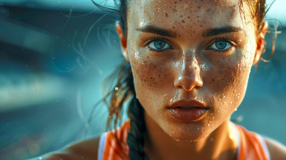 Портрет спортсменки, участвующей в Олимпийских играх