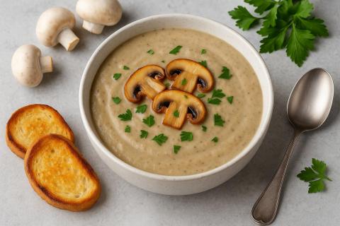 Суп-пюре в мультиварке сохраняет насыщенный вкус грибов