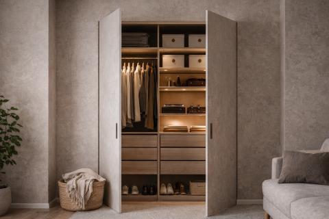 Шкаф не резиновый, но место найдётся: хитрый способ превращает пуховик в плоский конверт