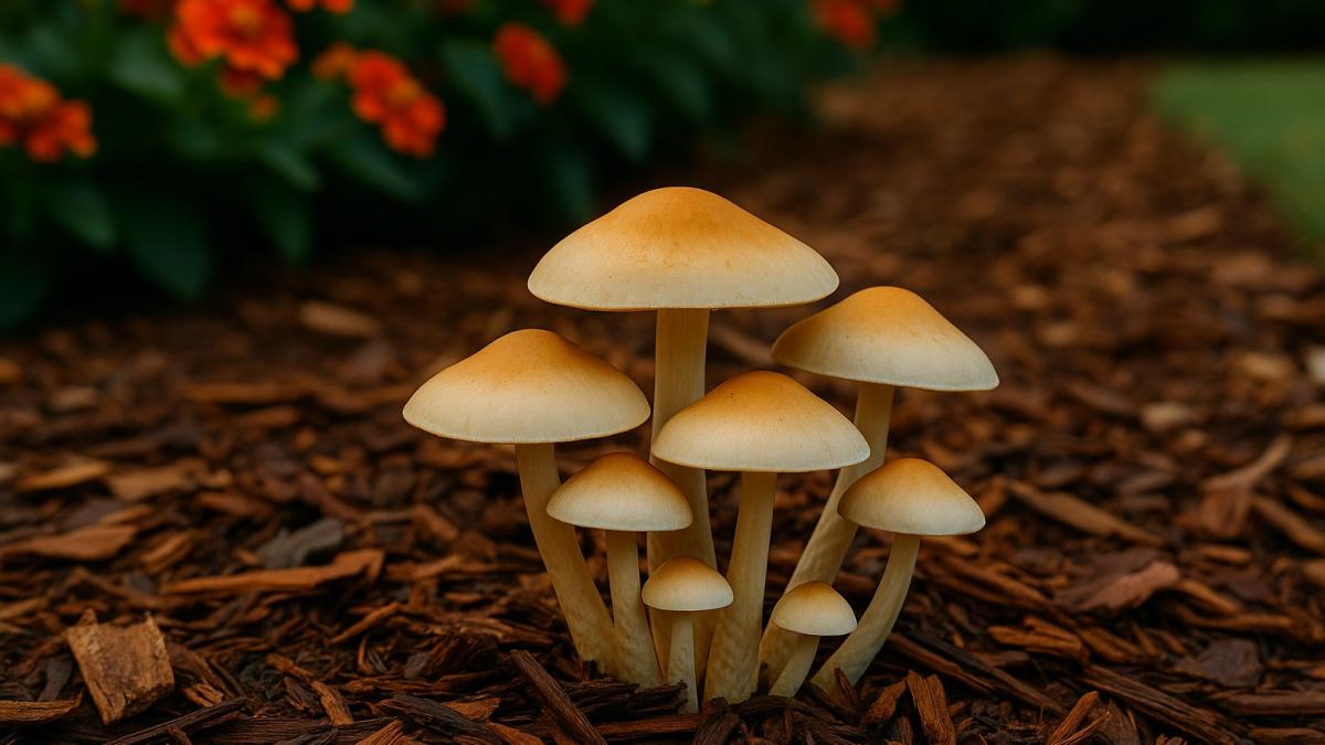 Грибы на мульче