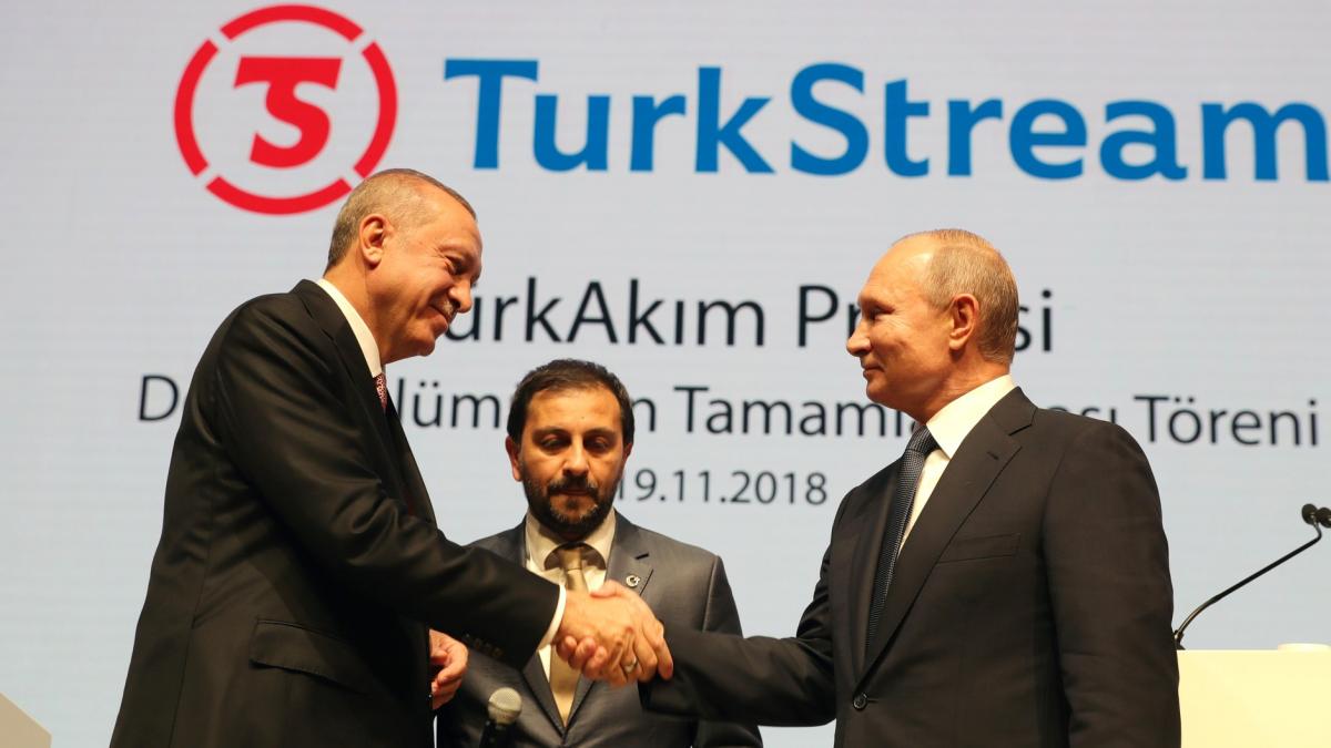 Recep Tayyip Erdoğan and Vladimir Putin at the opening ceremony of TurkStream Pipeline Recep Tayyip Erdoğan and Vladimir Putin at the opening ceremony of TurkStream Pipeline