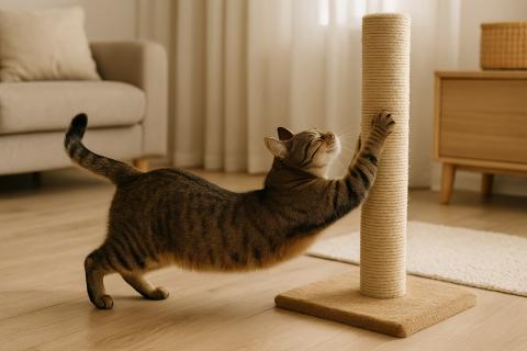 Кошки точат когти для снятия стресса и маркировки территории — Patas da Casa