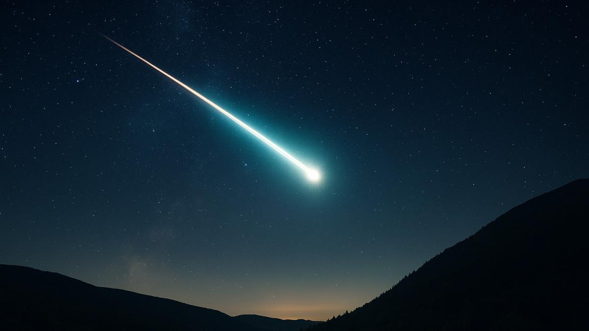 Болид над Италией ночью