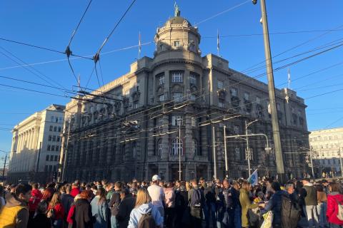 В Сербии продолжаются акции протеста с требованиями досрочных выборов