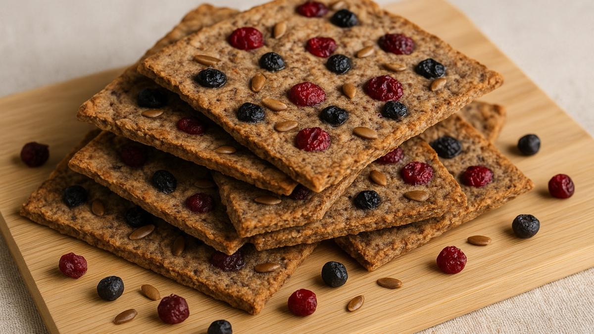 Хлебцы из муки дикорастущих злаков и ягод