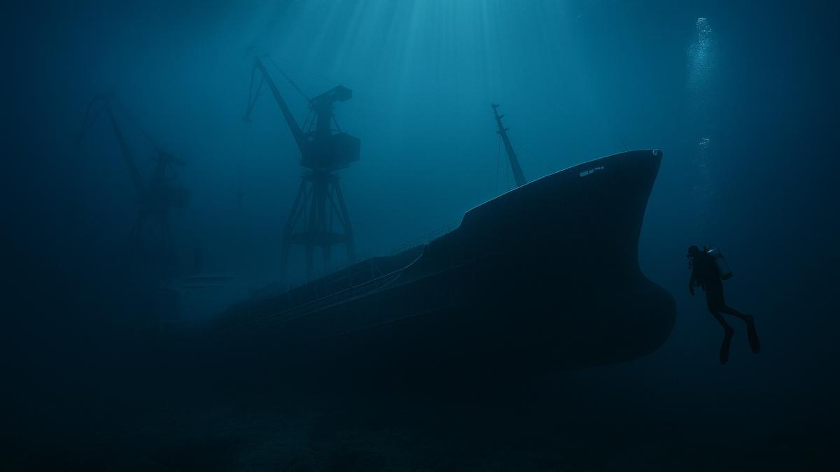 затонувший корабль