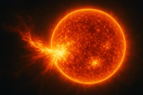 NASA зафиксировала корональную дыру на Солнце в форме бабочки размером 300 тысяч км
