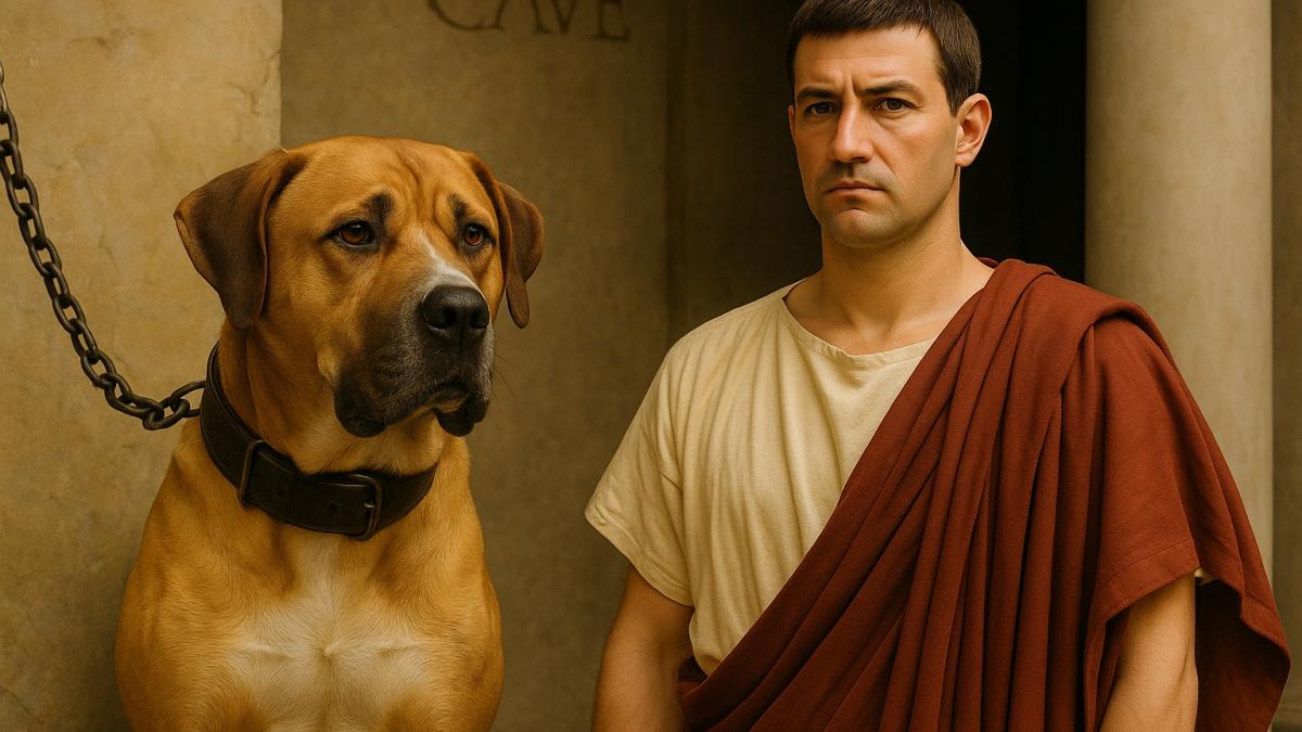 Римлянин и собака в Древнем Риме