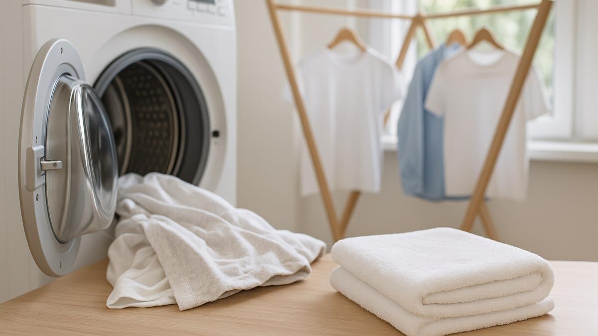 Стиральная машина и сушащиеся вещи Стиральная машина и сушащиеся вещи