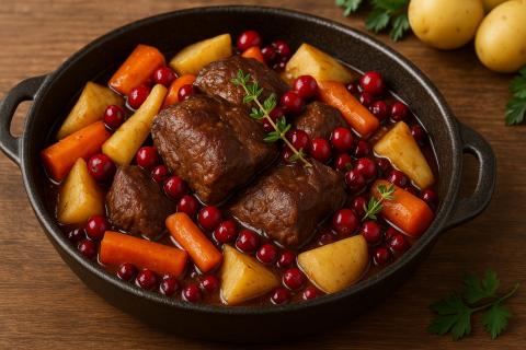 Мясо с картофелем в духовке сохраняет сочность и нежность