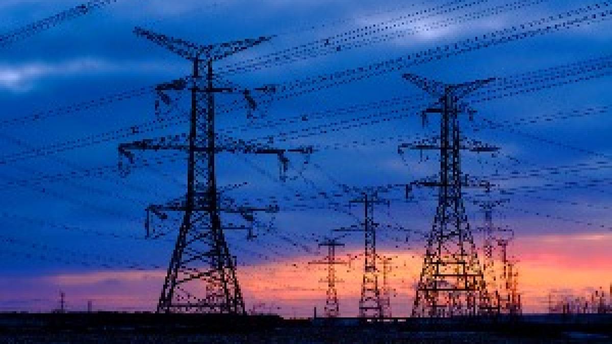 Electricity pylons at sunset Mississauga CA 2010