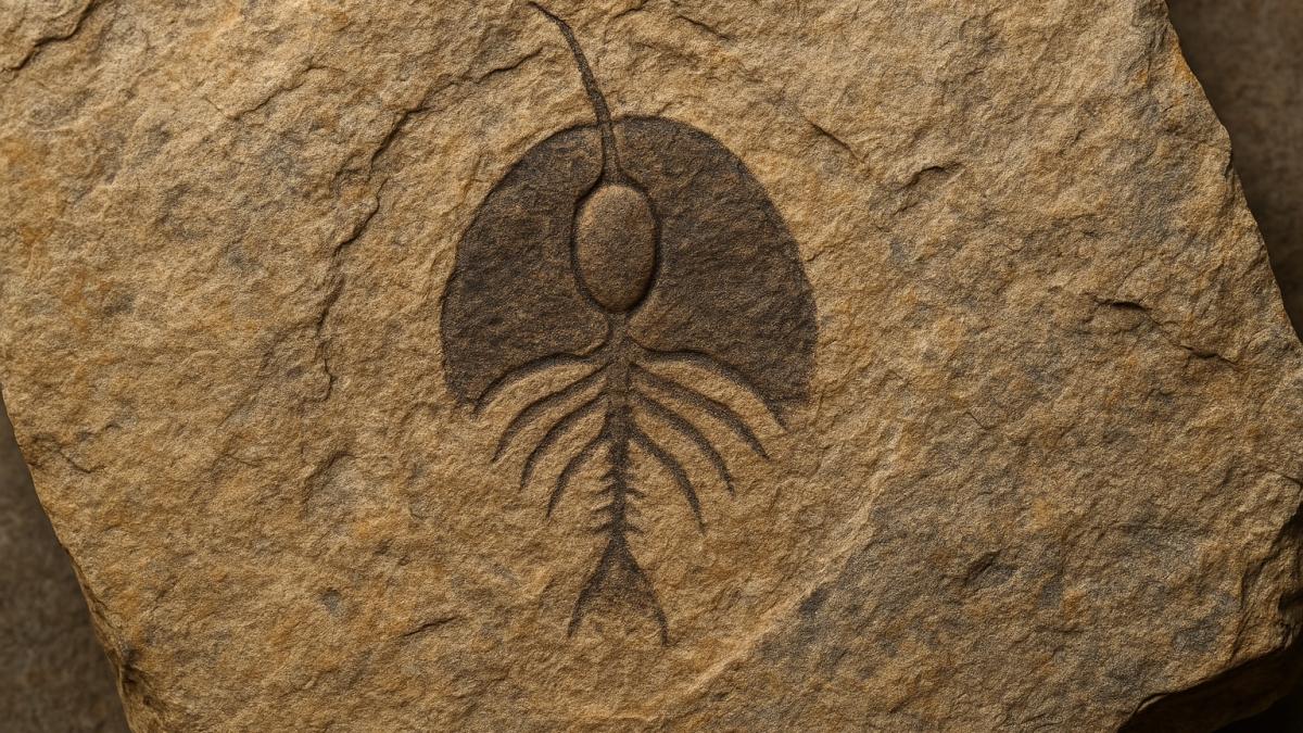 Окаменелость Mollisonia symmetrica